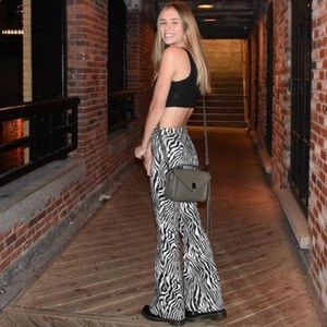zebra high waisted pants